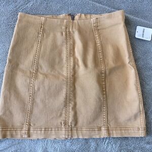 Gold Free People Jeans Skirt Sz 4